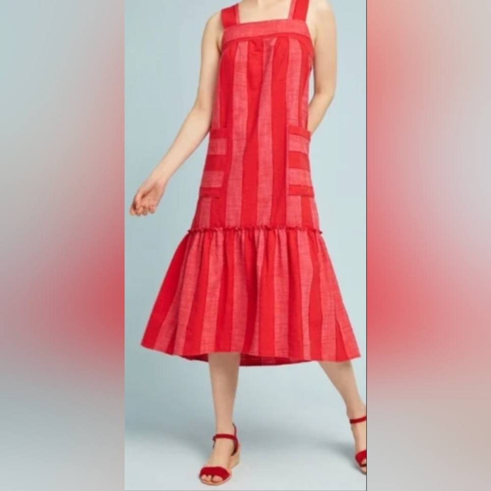 Maeve Red Striped Dress